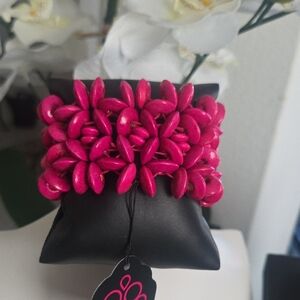 Paparazzi Hawaiian Haven Wood  Beaded Bracelet NWT